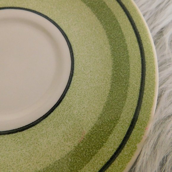 VTG Taylor Smith Green Span 6" Saucers Plate Set of 2 - Picture 2 of 3